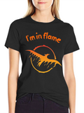 Im in Flame Black Graphic Tee