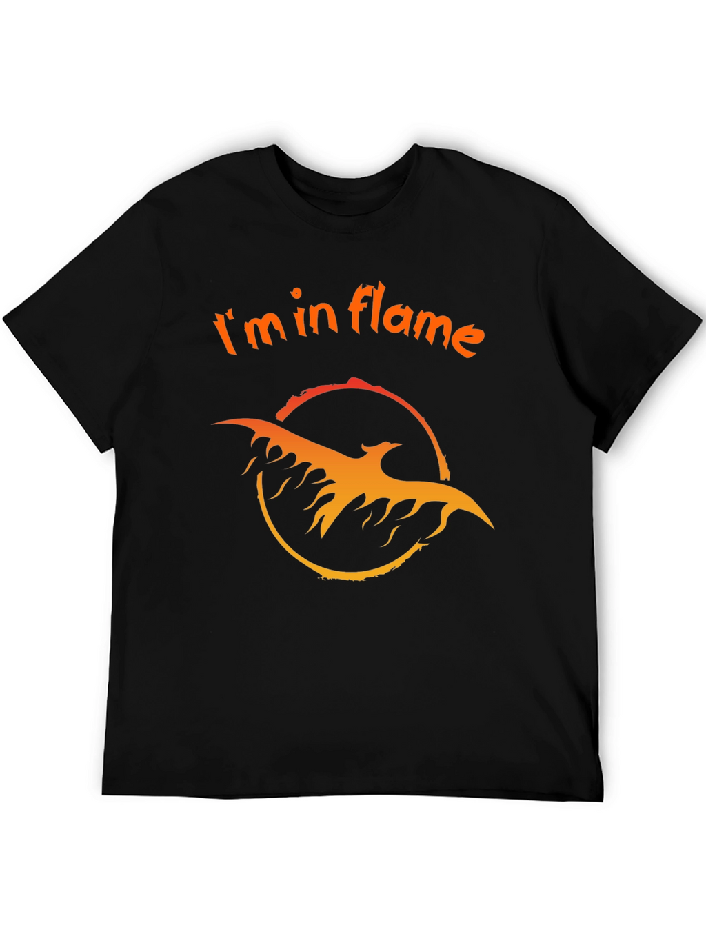 Im in Flame Black Graphic Tee