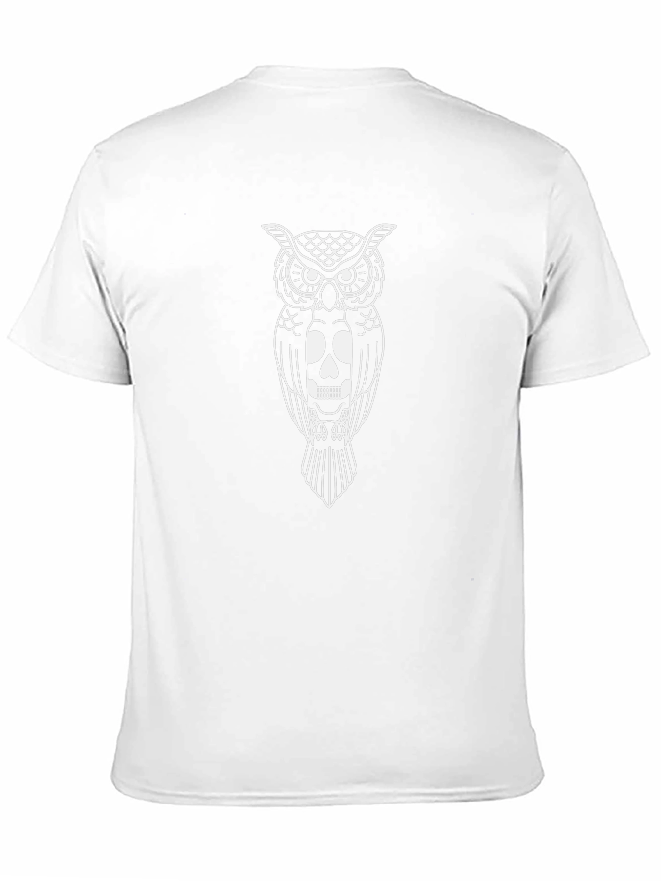Owl and Skull Graphic Black T-Shirt