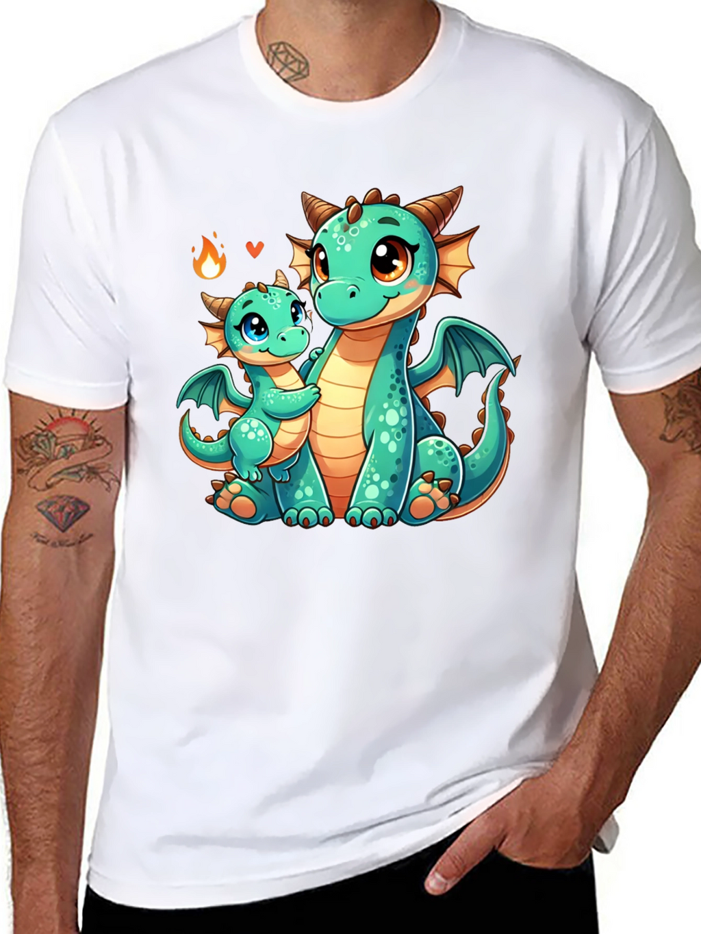 Cute Dragon Graphic Tee - Mama & Baby Love!