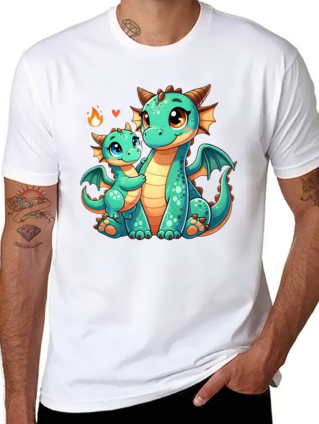 Cute Dragon Graphic Tee - Mama & Baby Love!