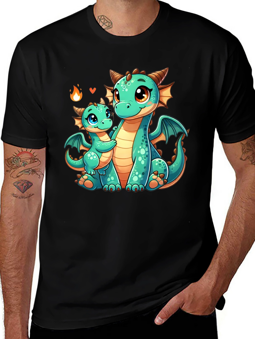 Cute Dragon Graphic Tee - Mama & Baby Love!