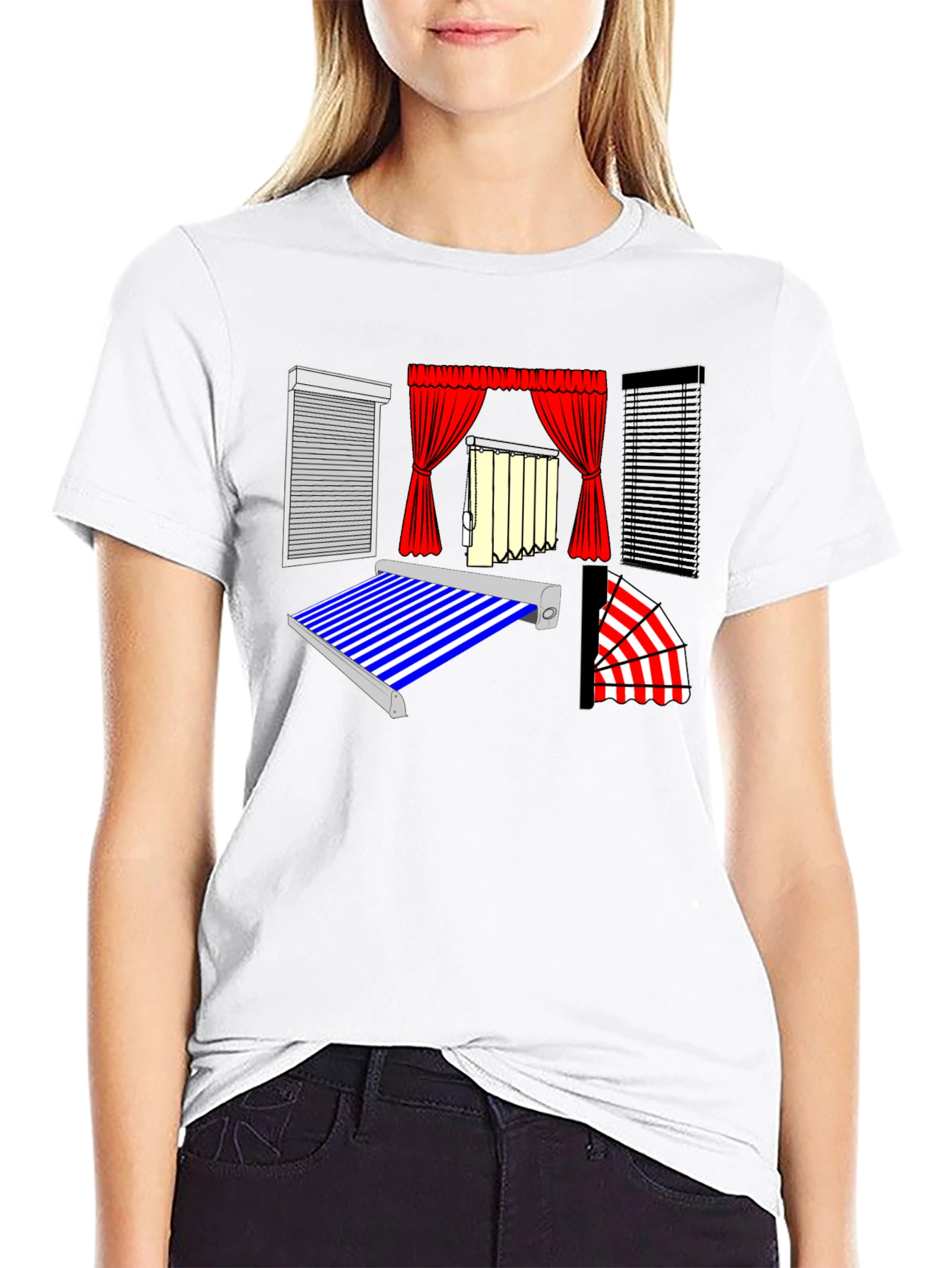 Novelty Window Covering Design Tee