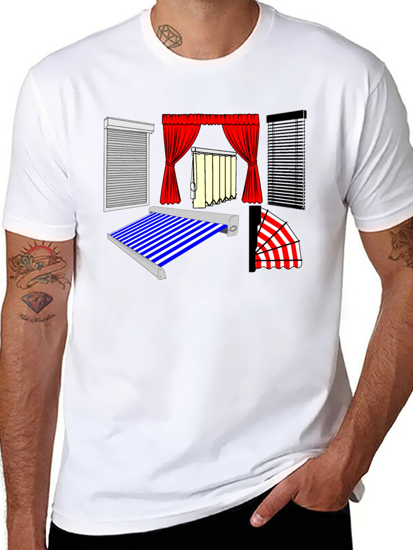 Novelty Window Covering Design Tee