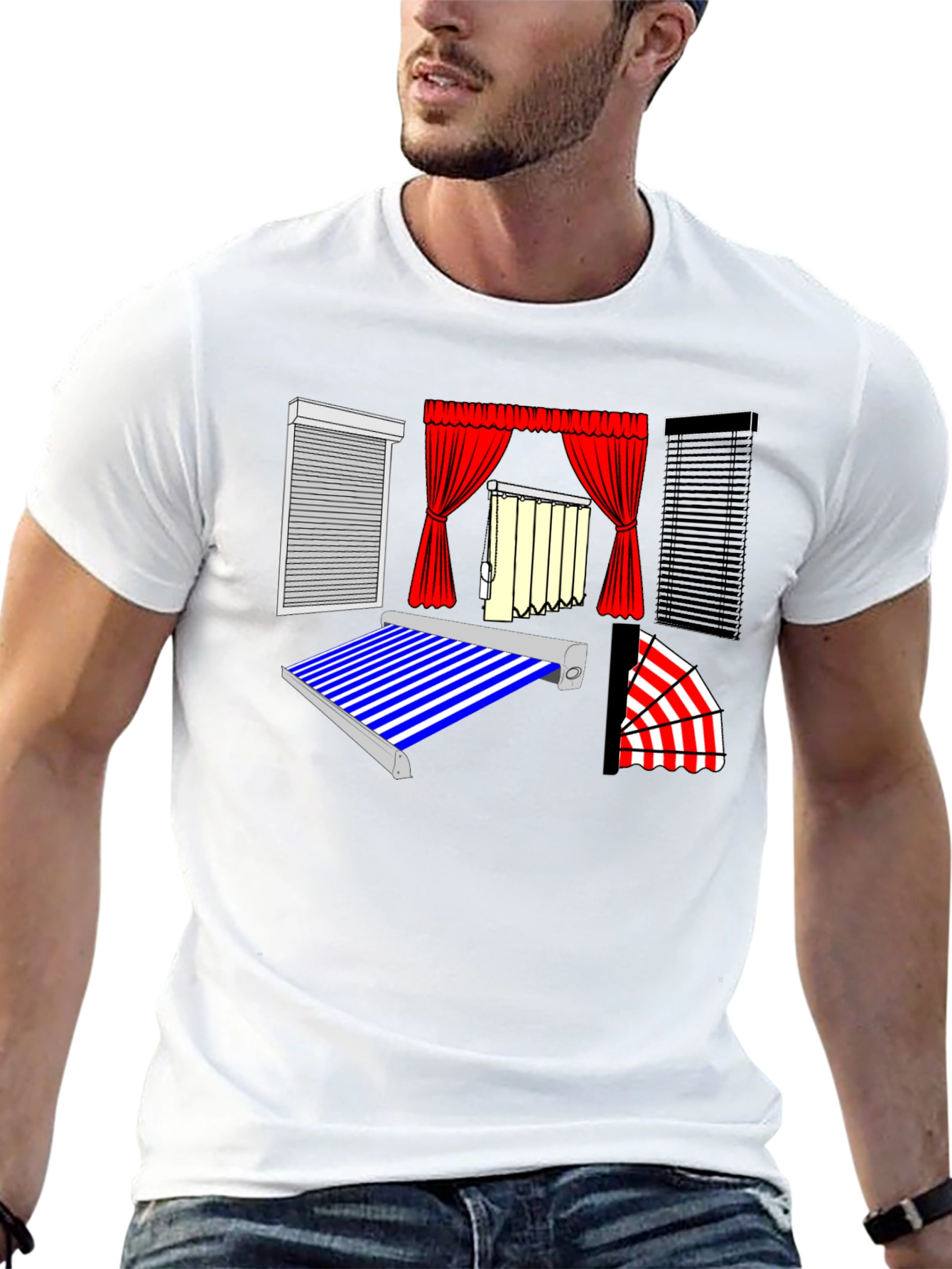 Novelty Window Covering Design Tee