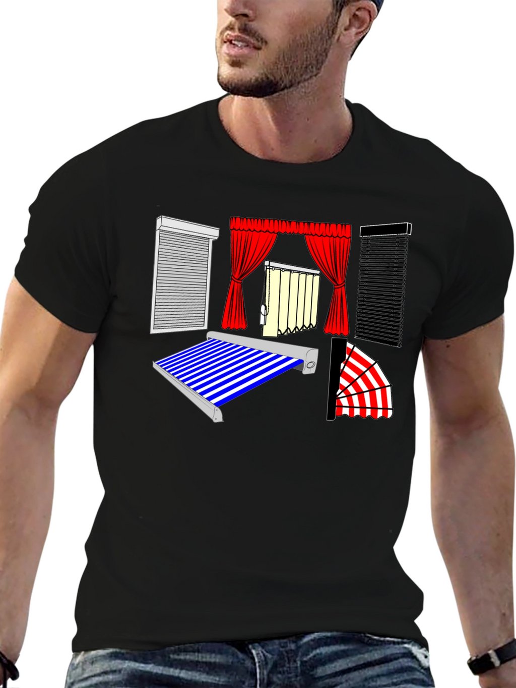 Novelty Window Covering Design Tee