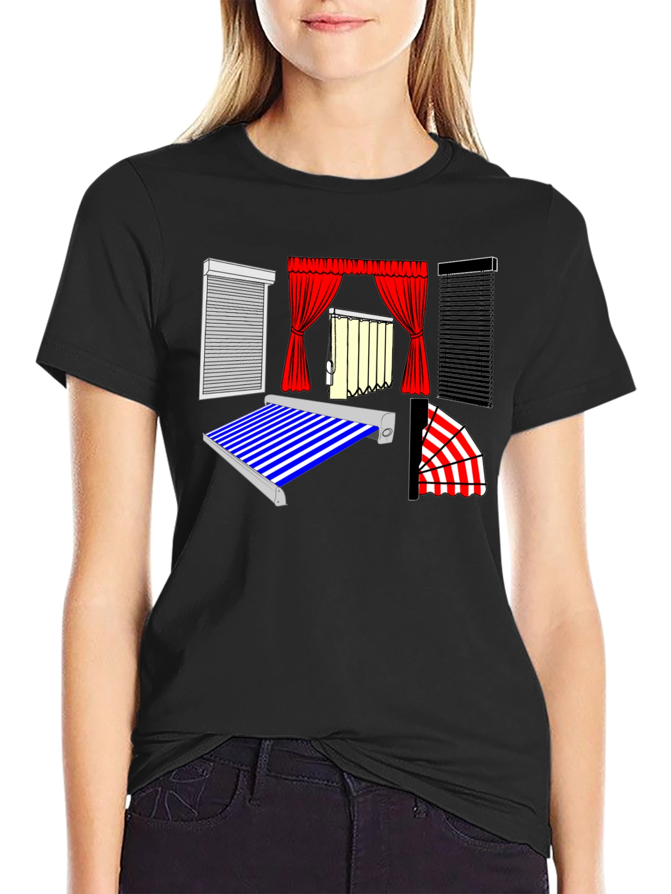 Novelty Window Covering Design Tee