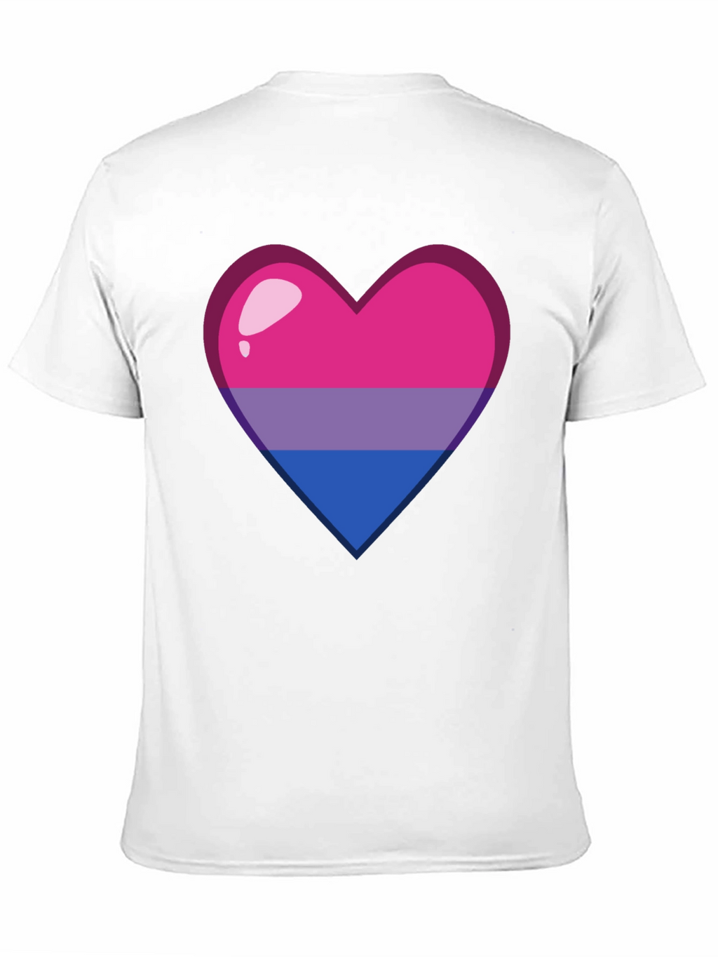 Bisexual Pride Heart Graphic Tee - Soft Cotton Blend