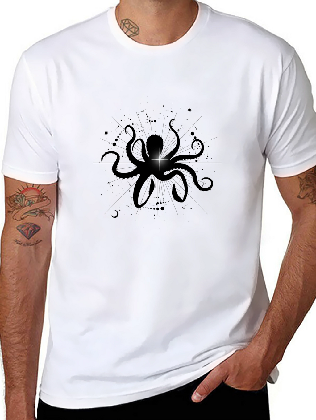 Black Octopus Graphic Tee