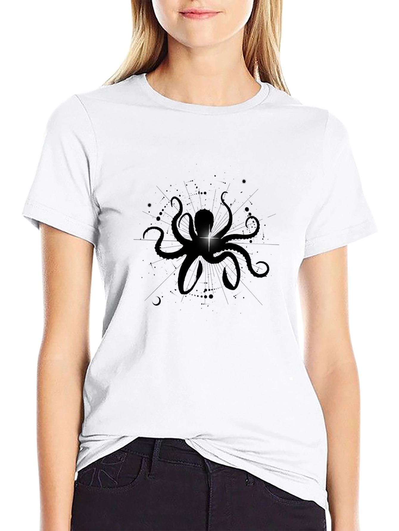 Black Octopus Graphic Tee