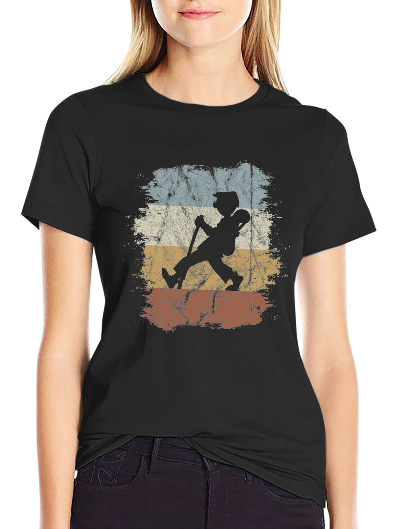Retro Hiker Graphic Tee - Vintage Style Mens T-Shirt
