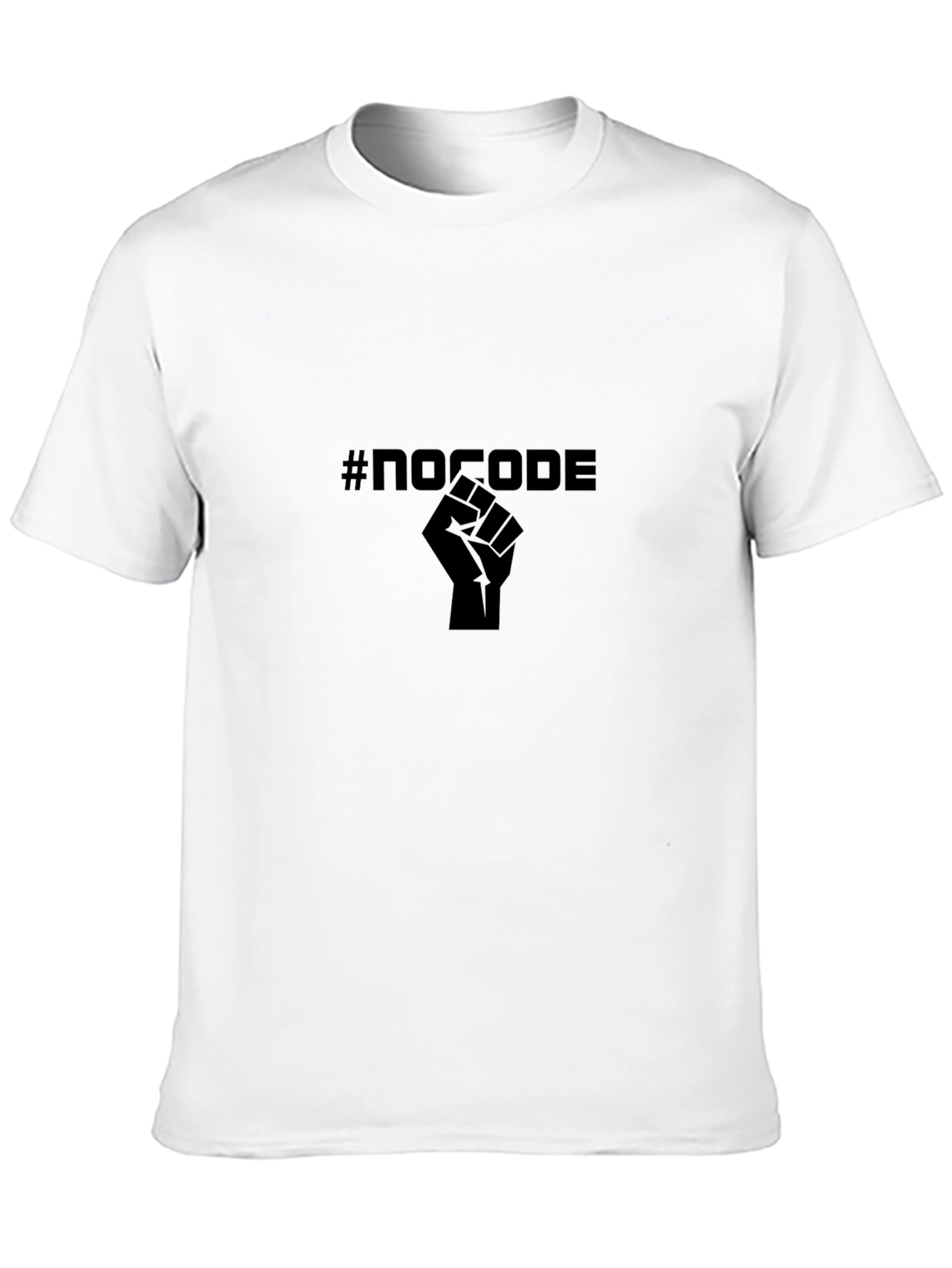 #NoCode Fist Graphic Black T-Shirt - Empowering Software Development