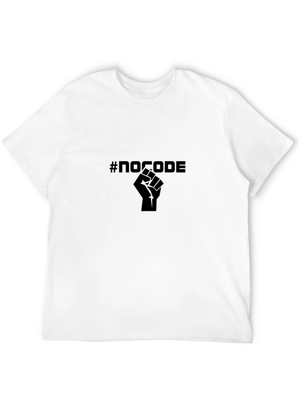 #NoCode Fist Graphic Black T-Shirt - Empowering Software Development