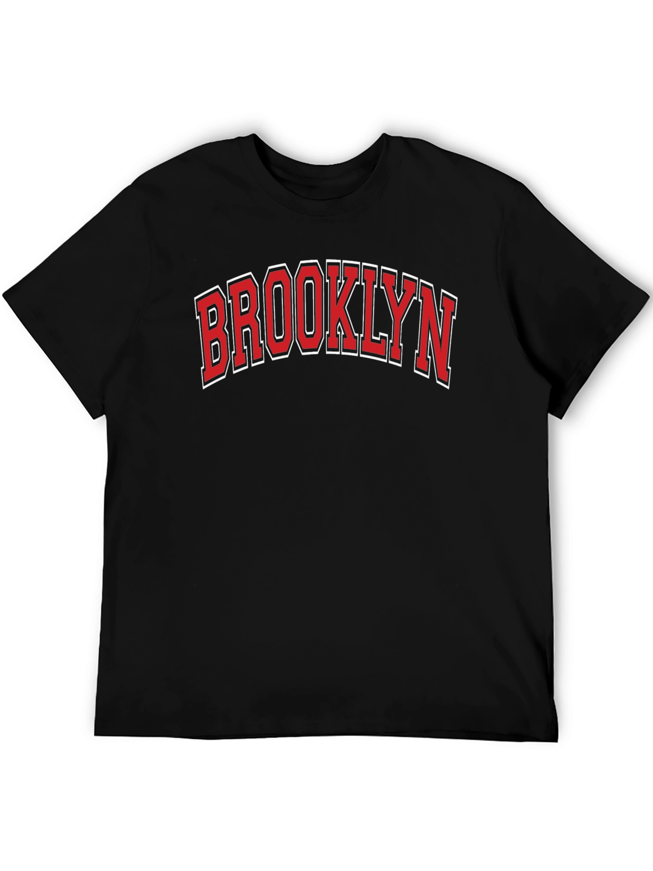 Brooklyn Text Graphic Black Cotton T-Shirt
