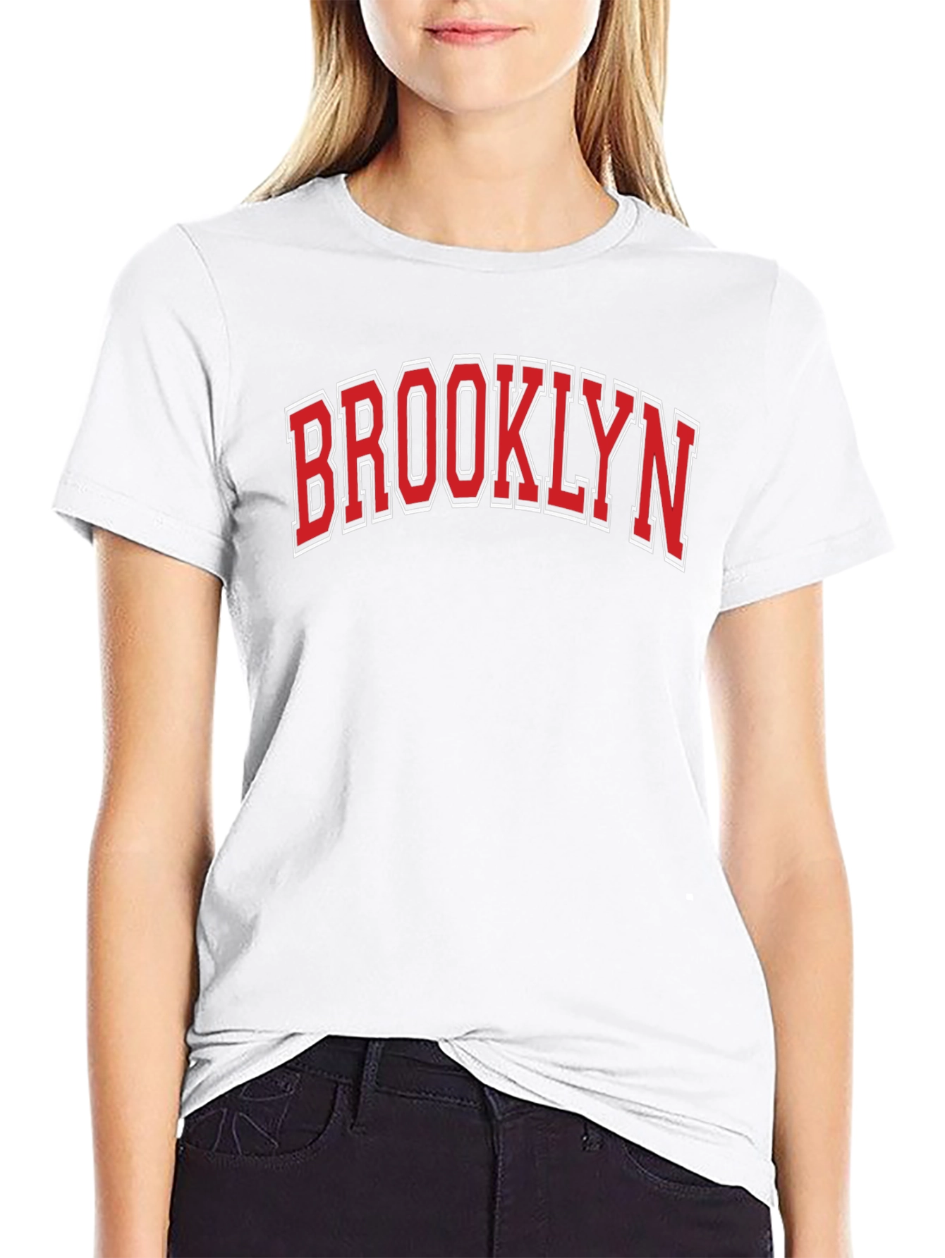 Brooklyn Text Graphic Black Cotton T-Shirt