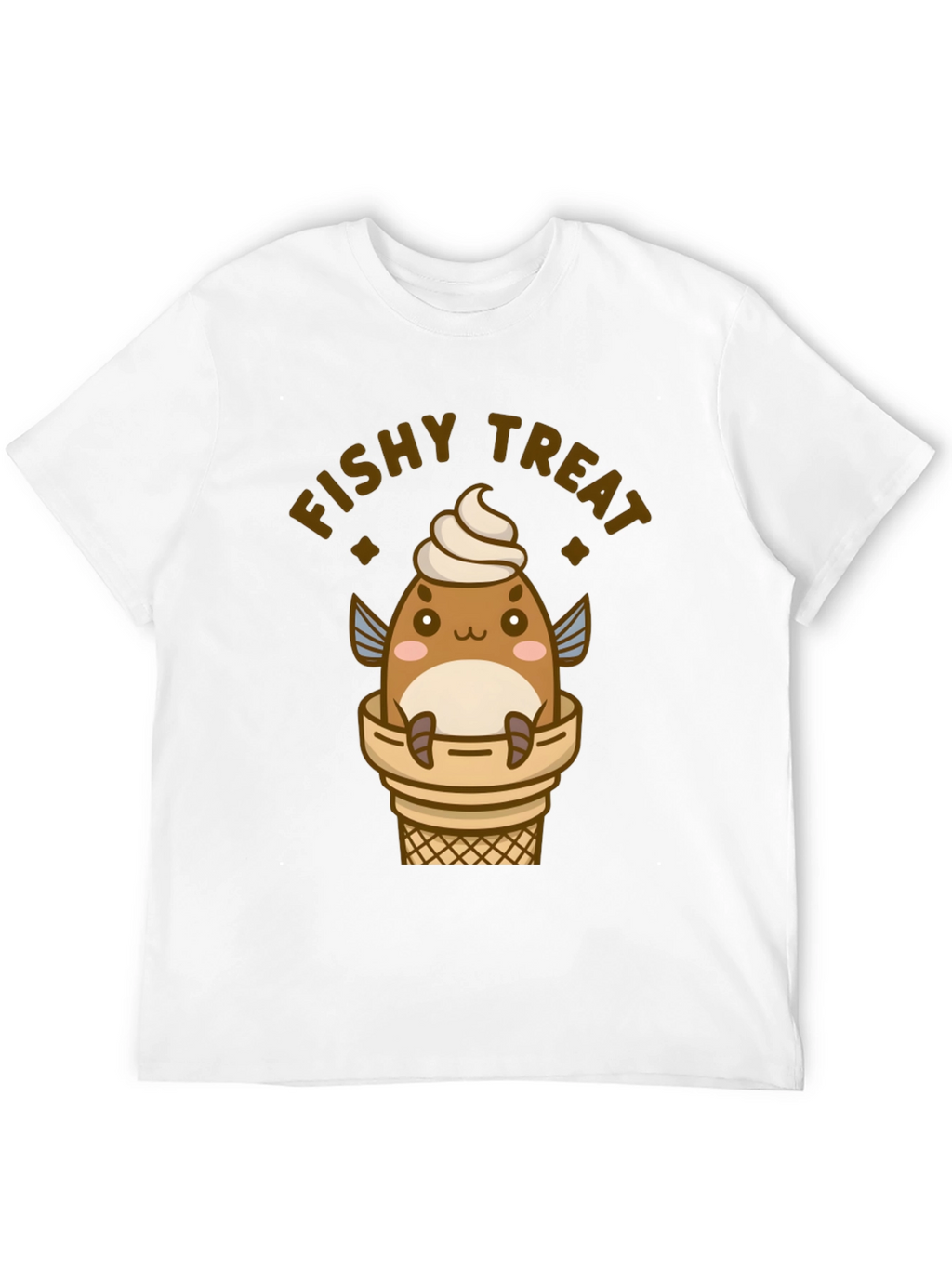 Fishy Treat T-Shirt - Cute Kawaii Ice Cream Fish