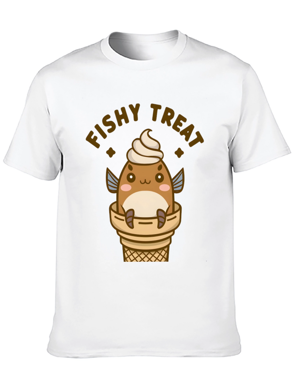 Fishy Treat T-Shirt - Cute Kawaii Ice Cream Fish