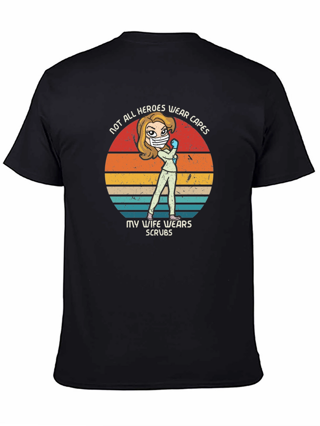 Hero Wife Scrubs Graphic Tee - Black