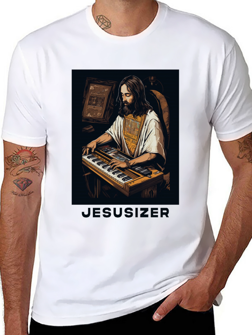 Jesusizer Keyboardist Graphic Tee