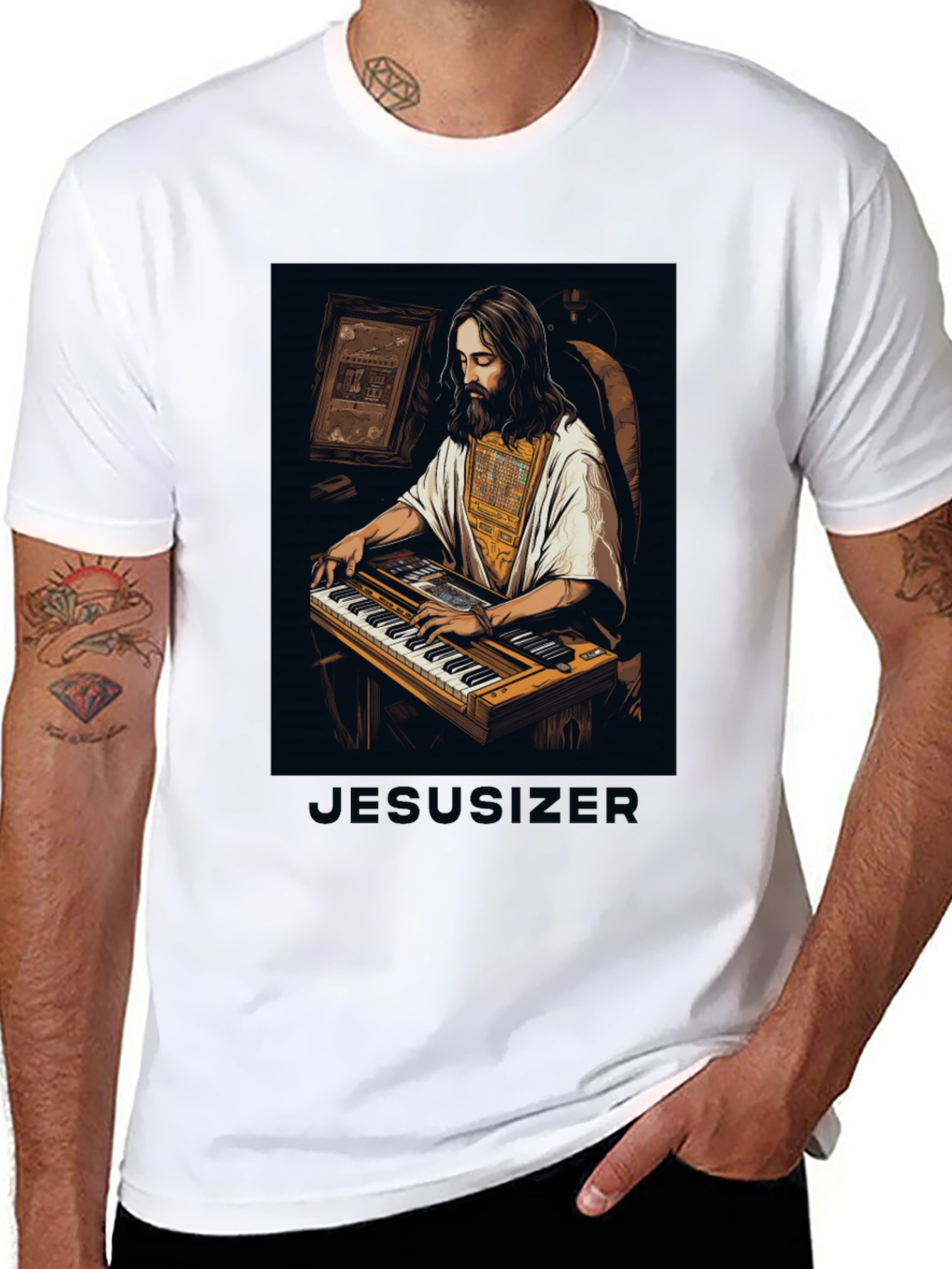 Jesusizer Keyboardist Graphic Tee