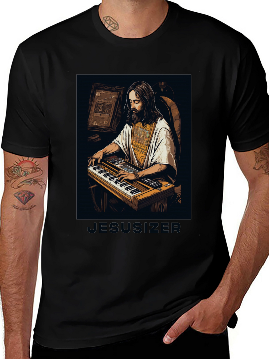 Jesusizer Keyboardist Graphic Tee
