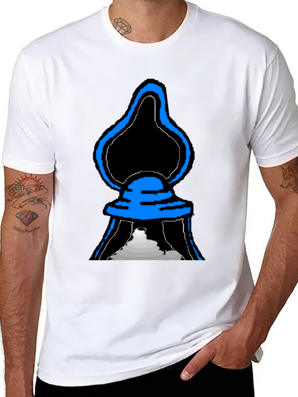 Abstract Graphic T-Shirt - Black Cotton Tee