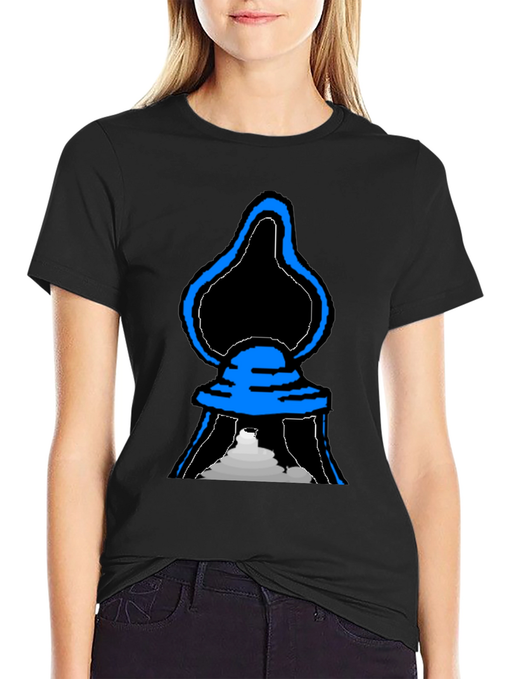Abstract Graphic T-Shirt - Black Cotton Tee