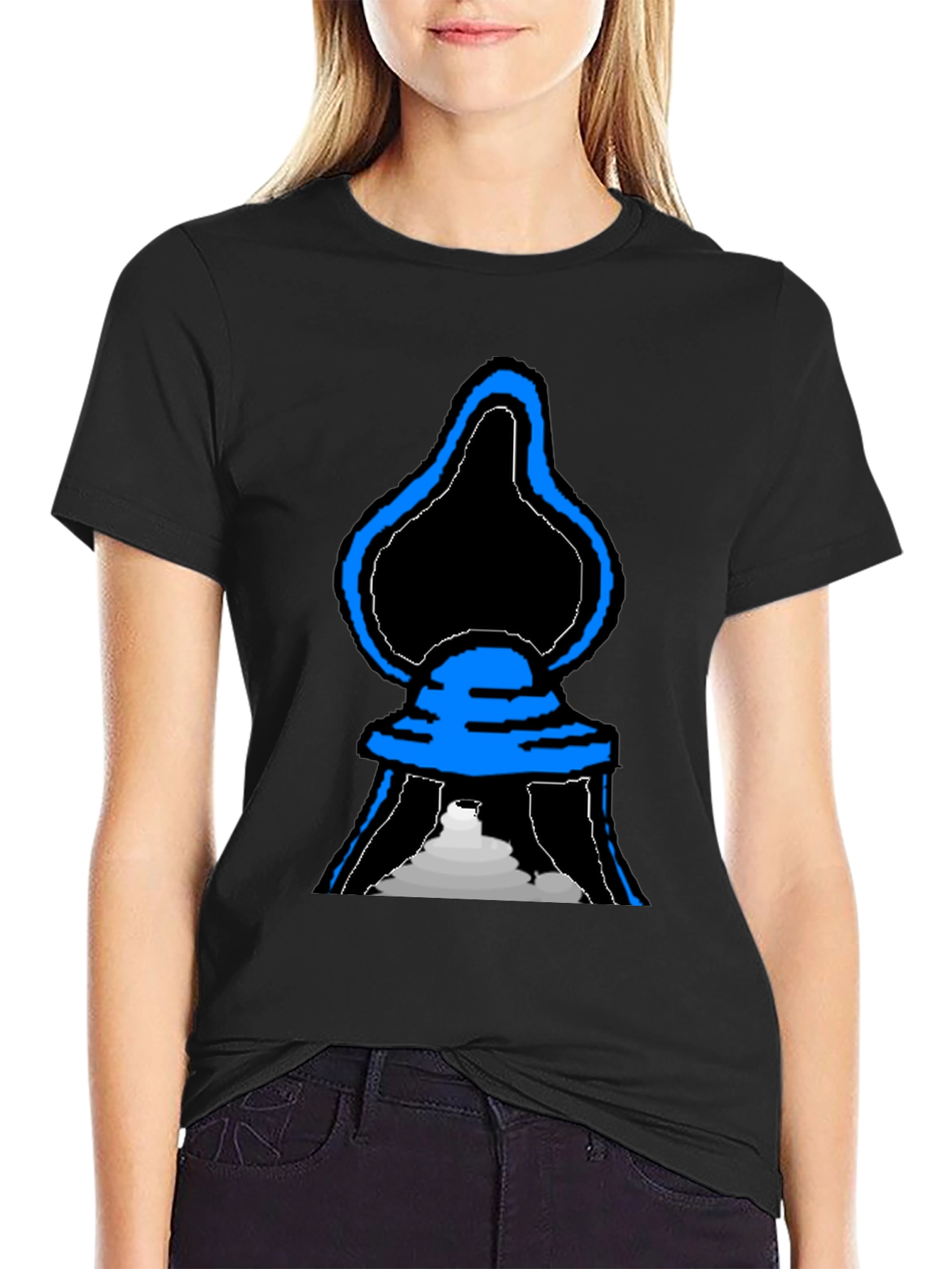 Abstract Graphic T-Shirt - Black Cotton Tee