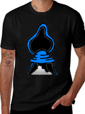 Abstract Graphic T-Shirt - Black Cotton Tee
