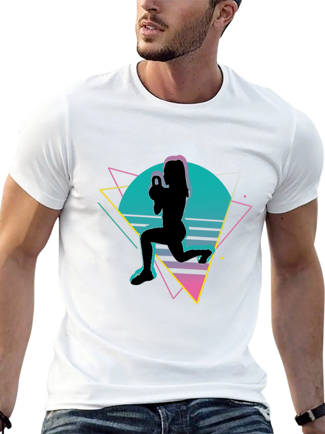 Retro Fitness Kettlebell Workout T-Shirt