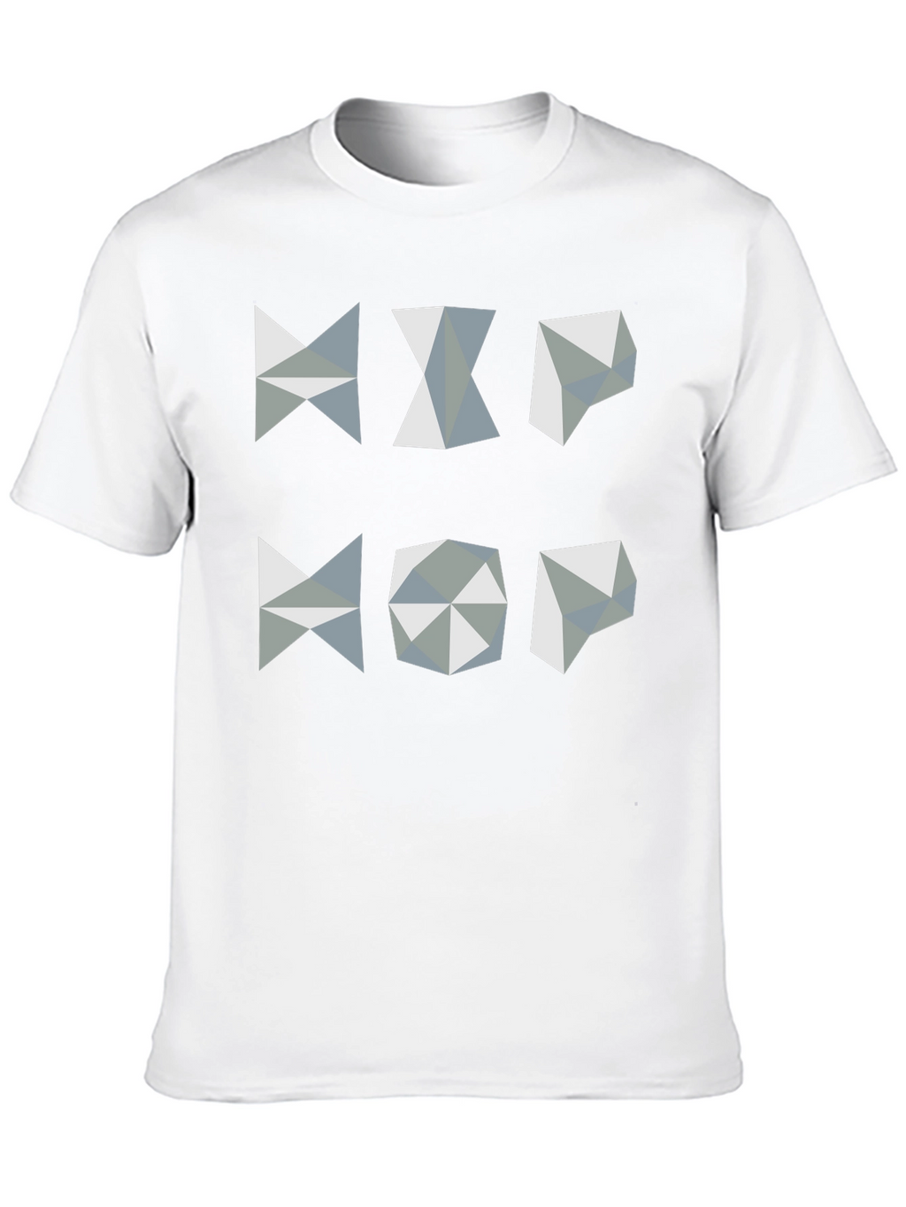 Geometric Hip Hop Graphic T-Shirt - Black