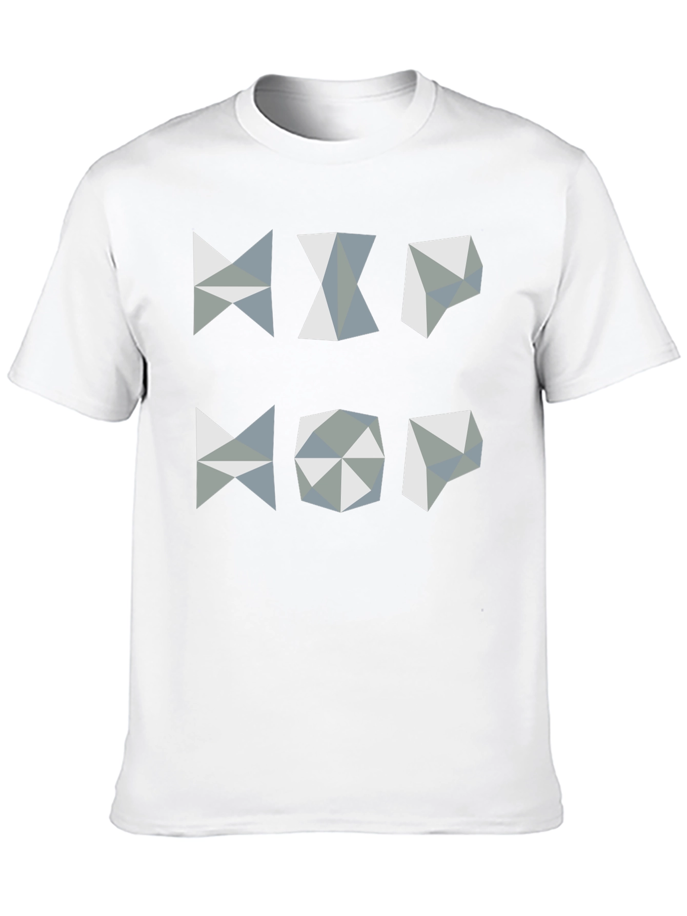 Geometric Hip Hop Graphic T-Shirt - Black