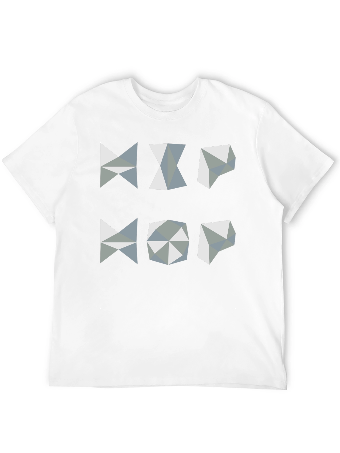 Geometric Hip Hop Graphic T-Shirt - Black