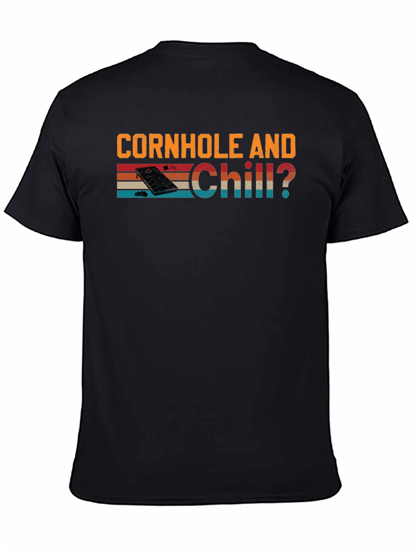 Cornhole and Chill T-Shirt - Retro Design