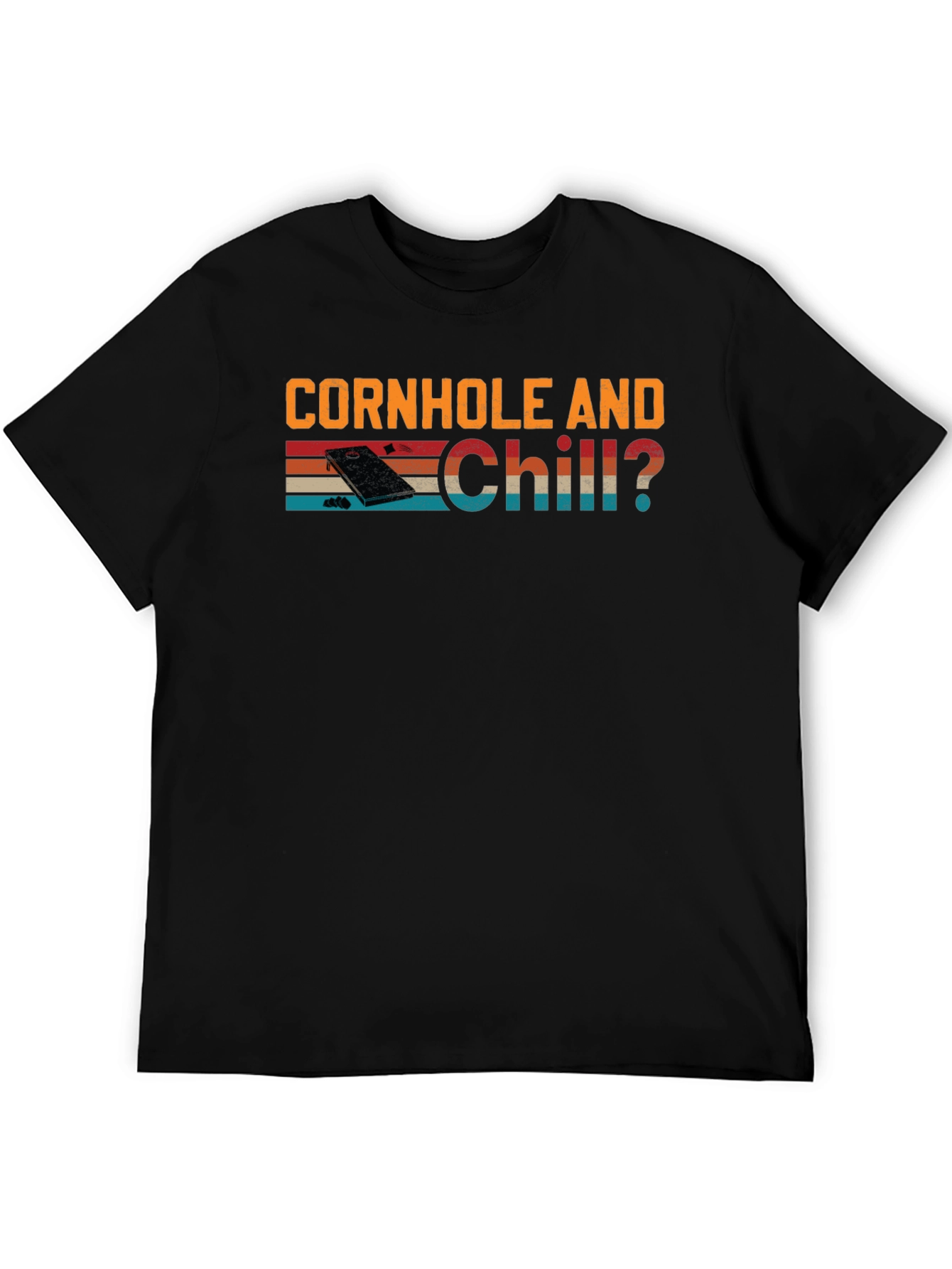 Cornhole and Chill T-Shirt - Retro Design