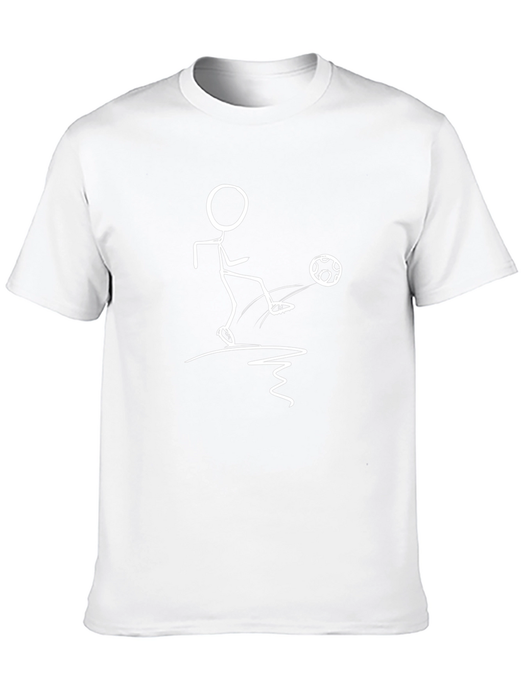 Soccer Stick Figure Graphic T-Shirt - Black