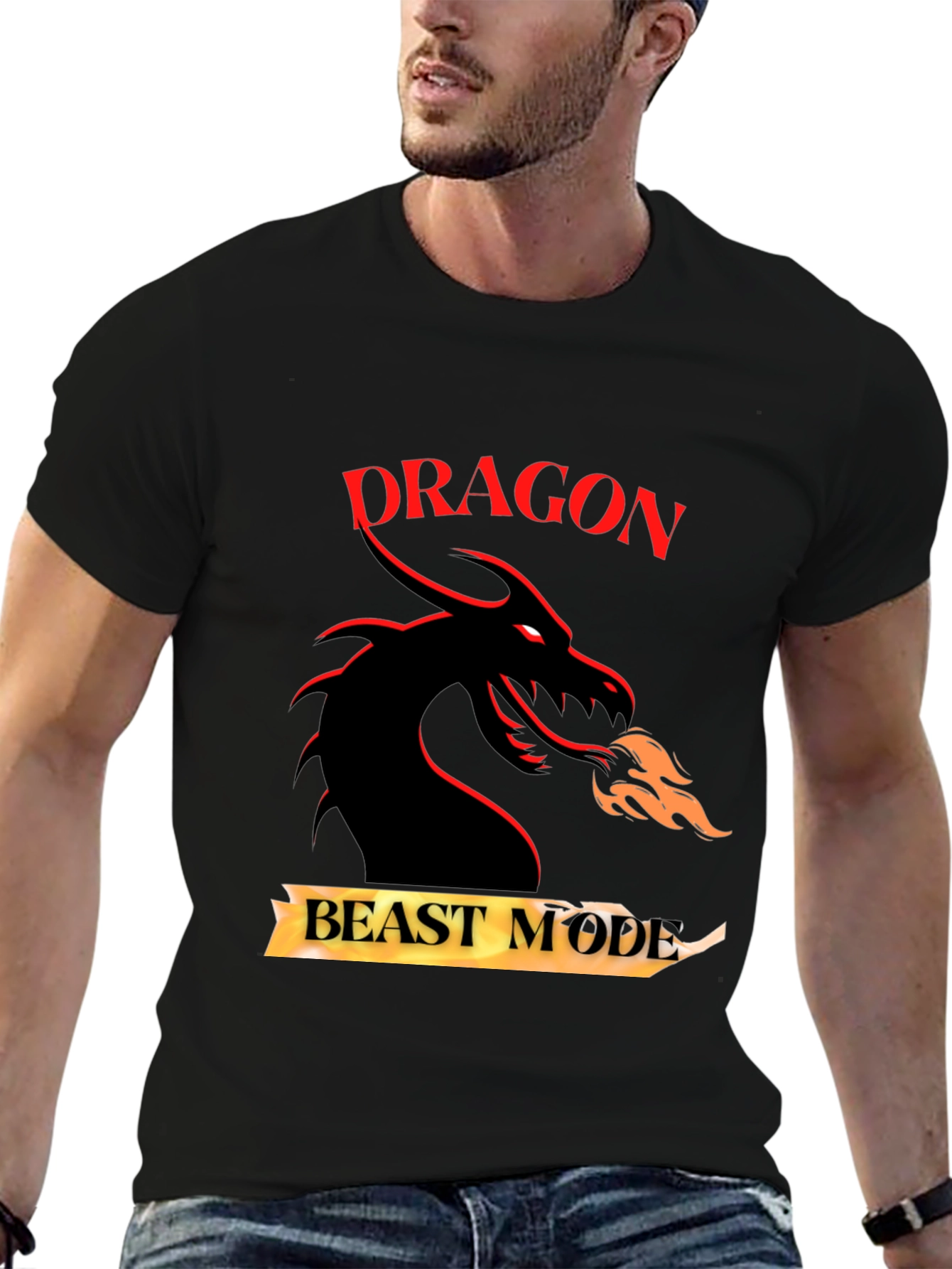 Dragon Beast Mode Graphic Tee - Black