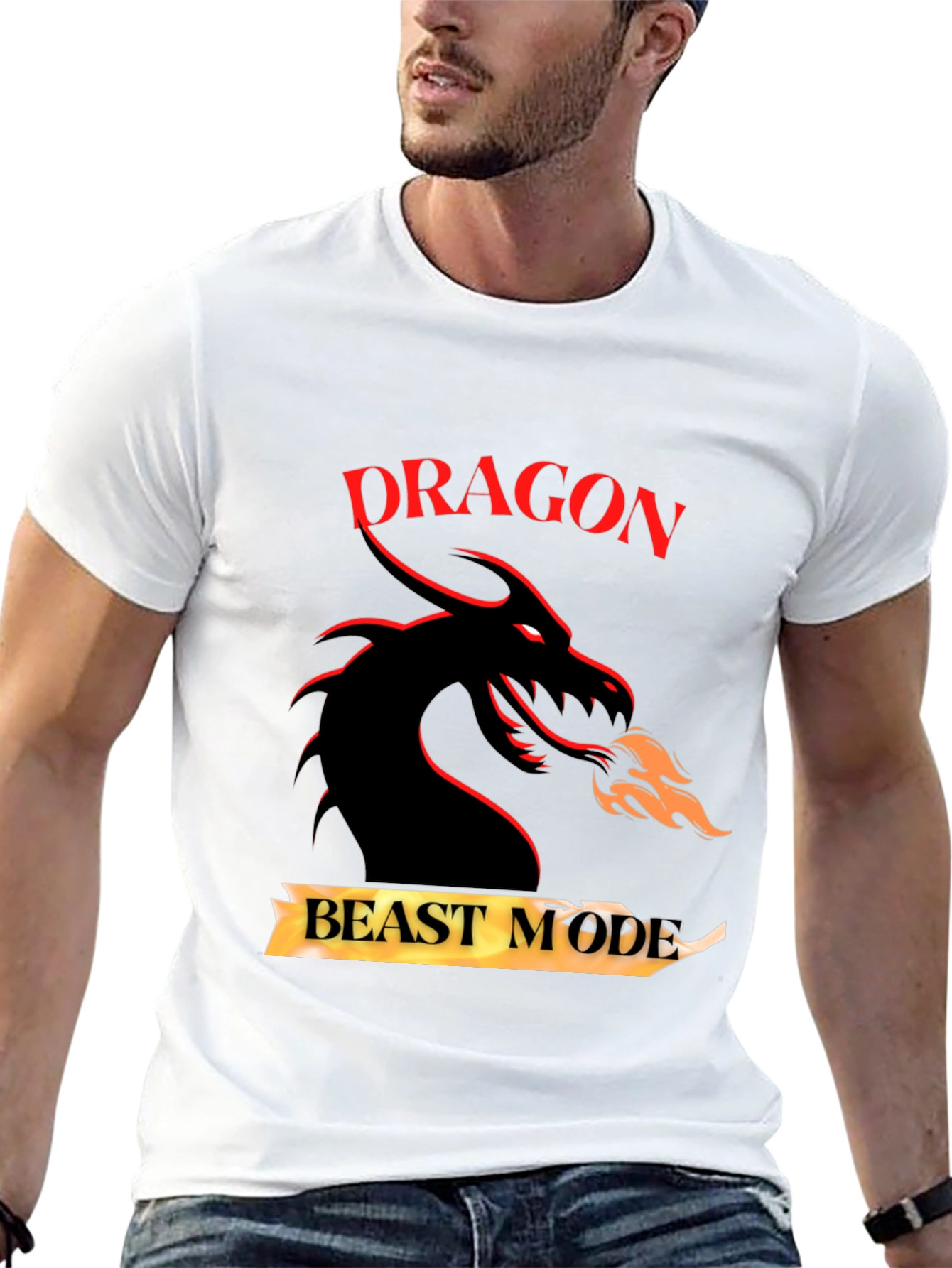 Dragon Beast Mode Graphic Tee - Black