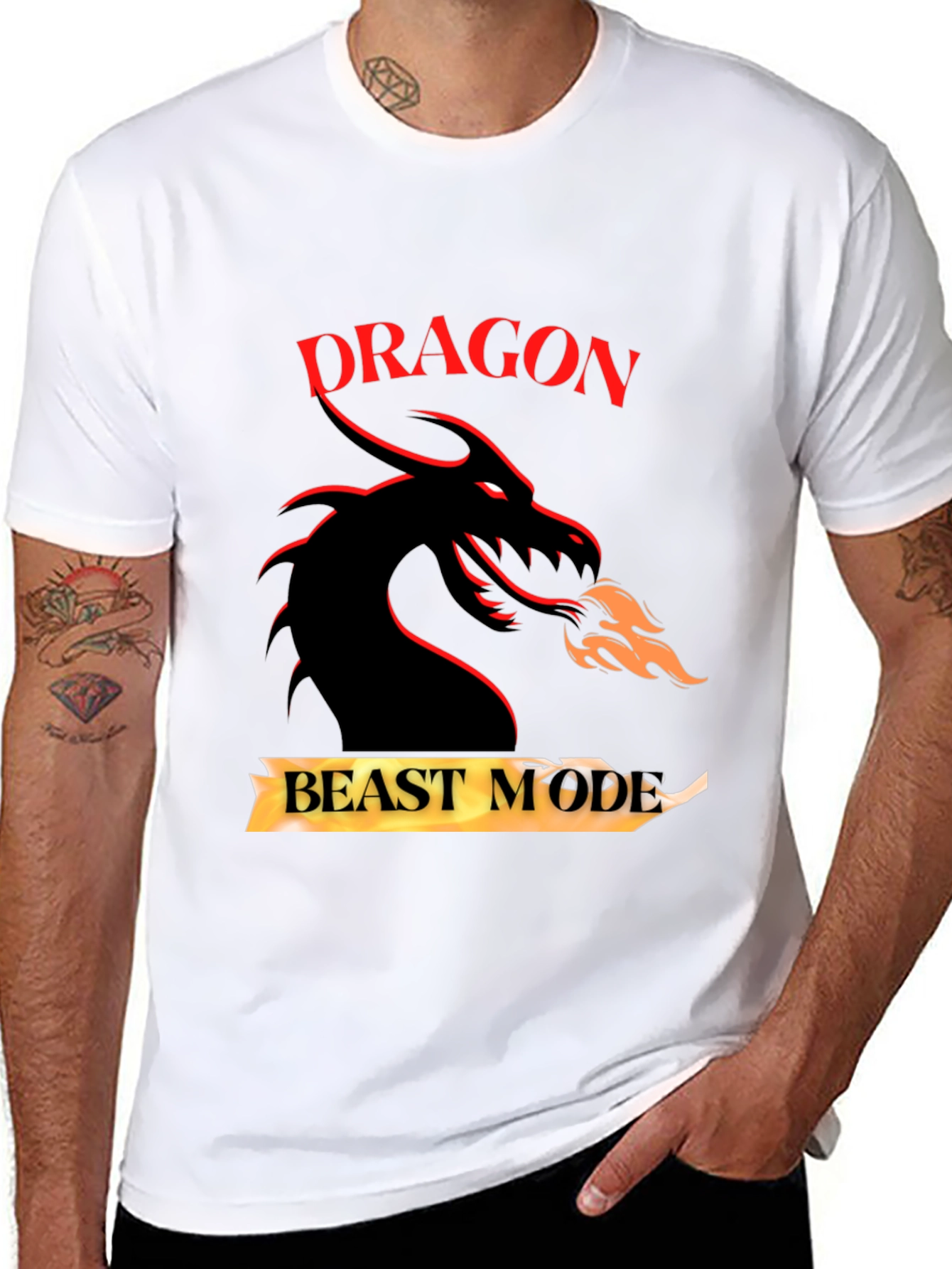 Dragon Beast Mode Graphic Tee - Black