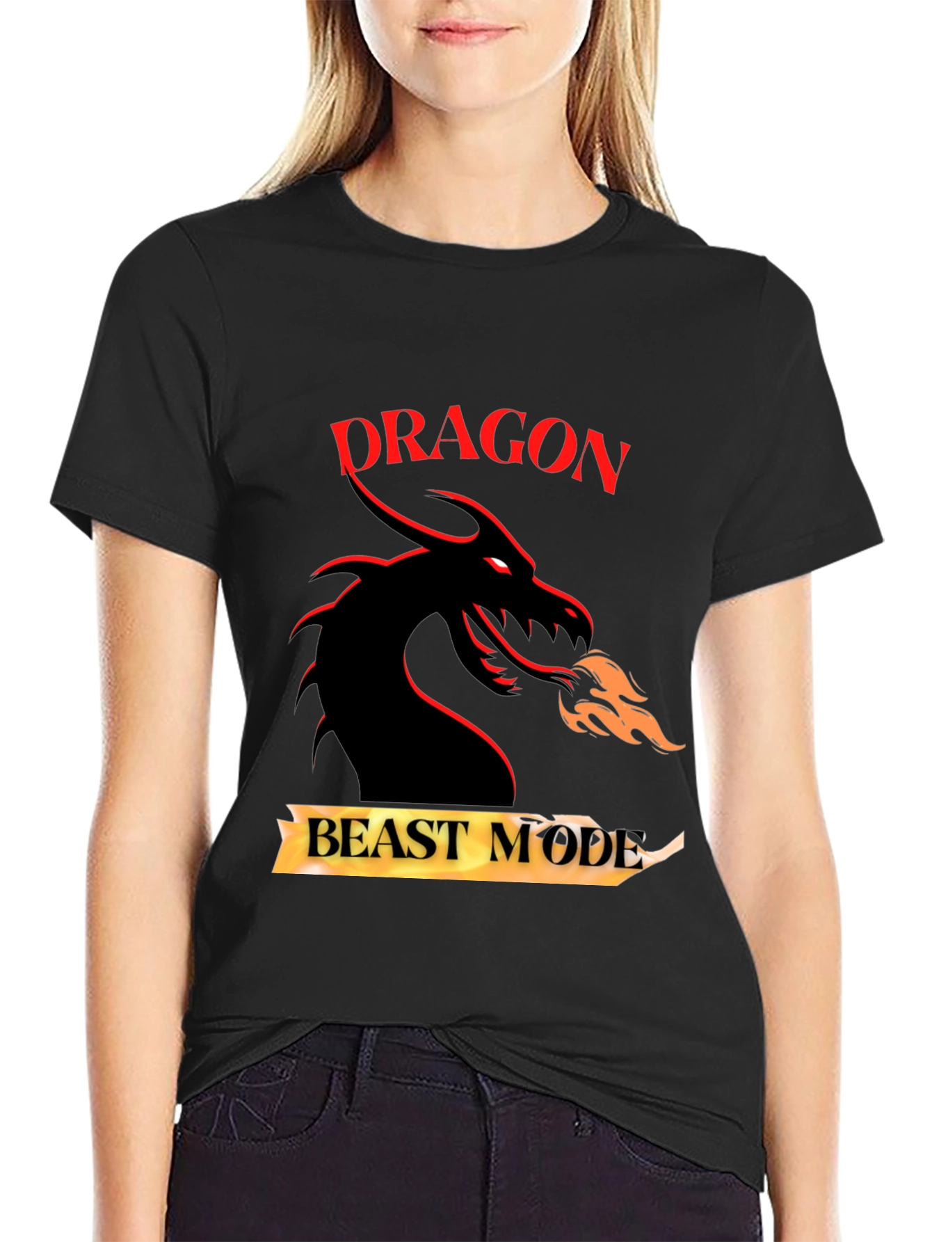 Dragon Beast Mode Graphic Tee - Black