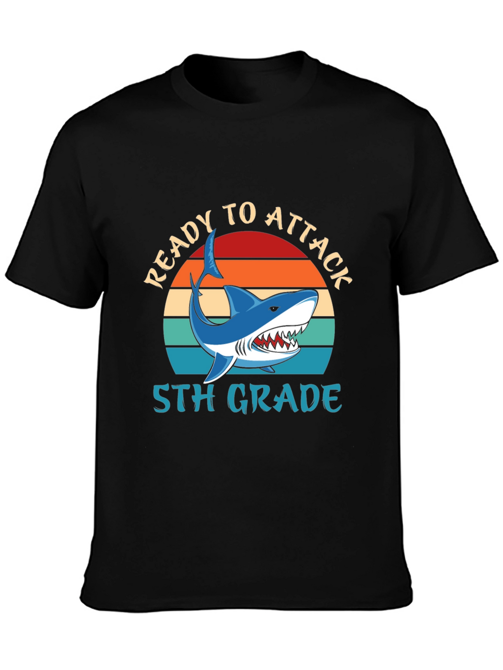 Ready to Attack 5th Grade Shark T-Shirt
