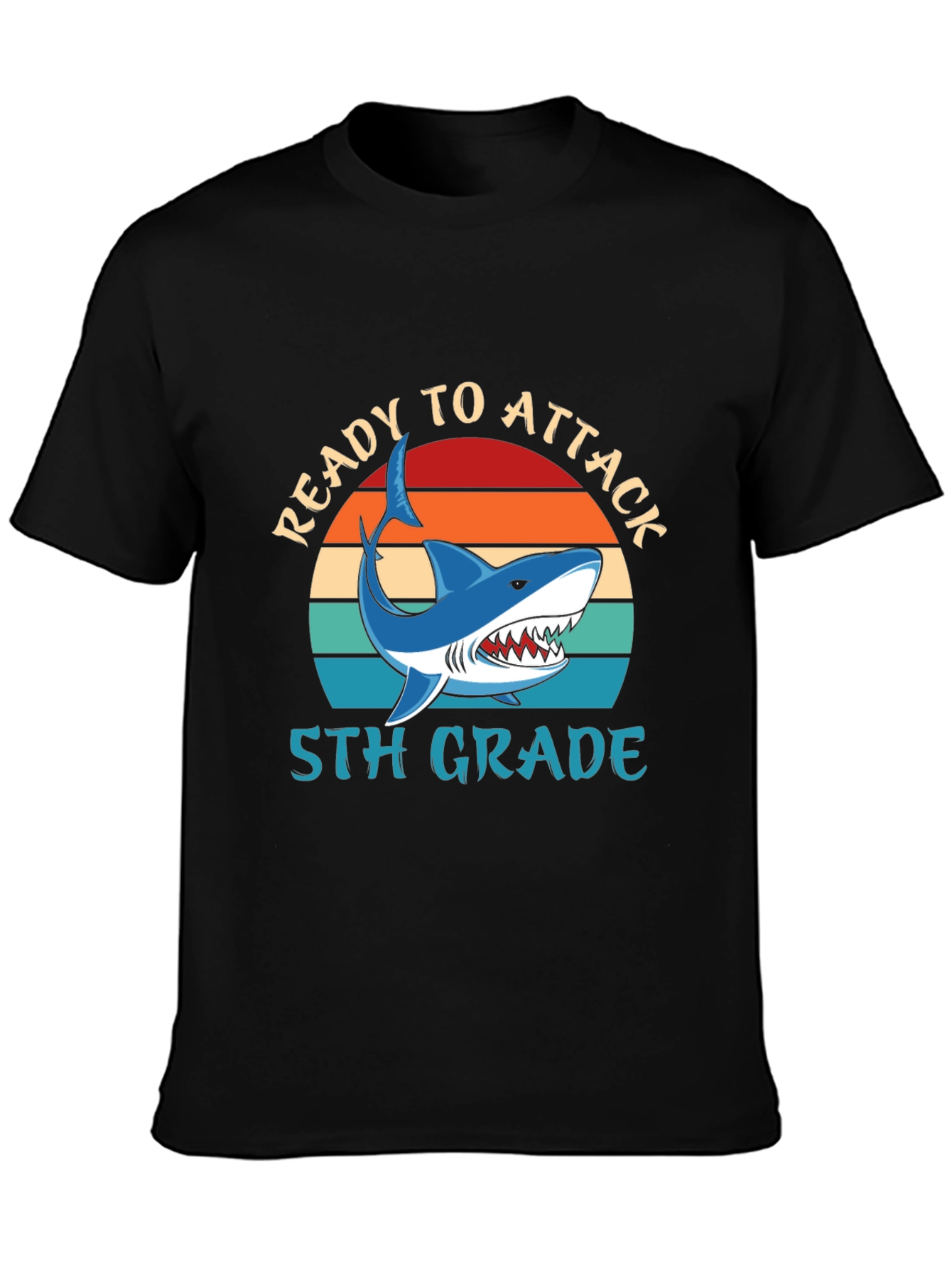 Ready to Attack 5th Grade Shark T-Shirt