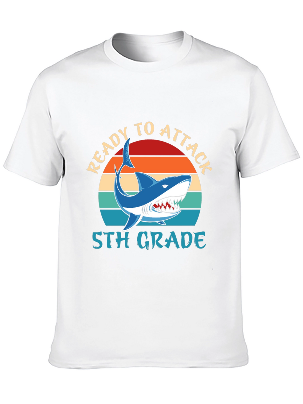 Ready to Attack 5th Grade Shark T-Shirt