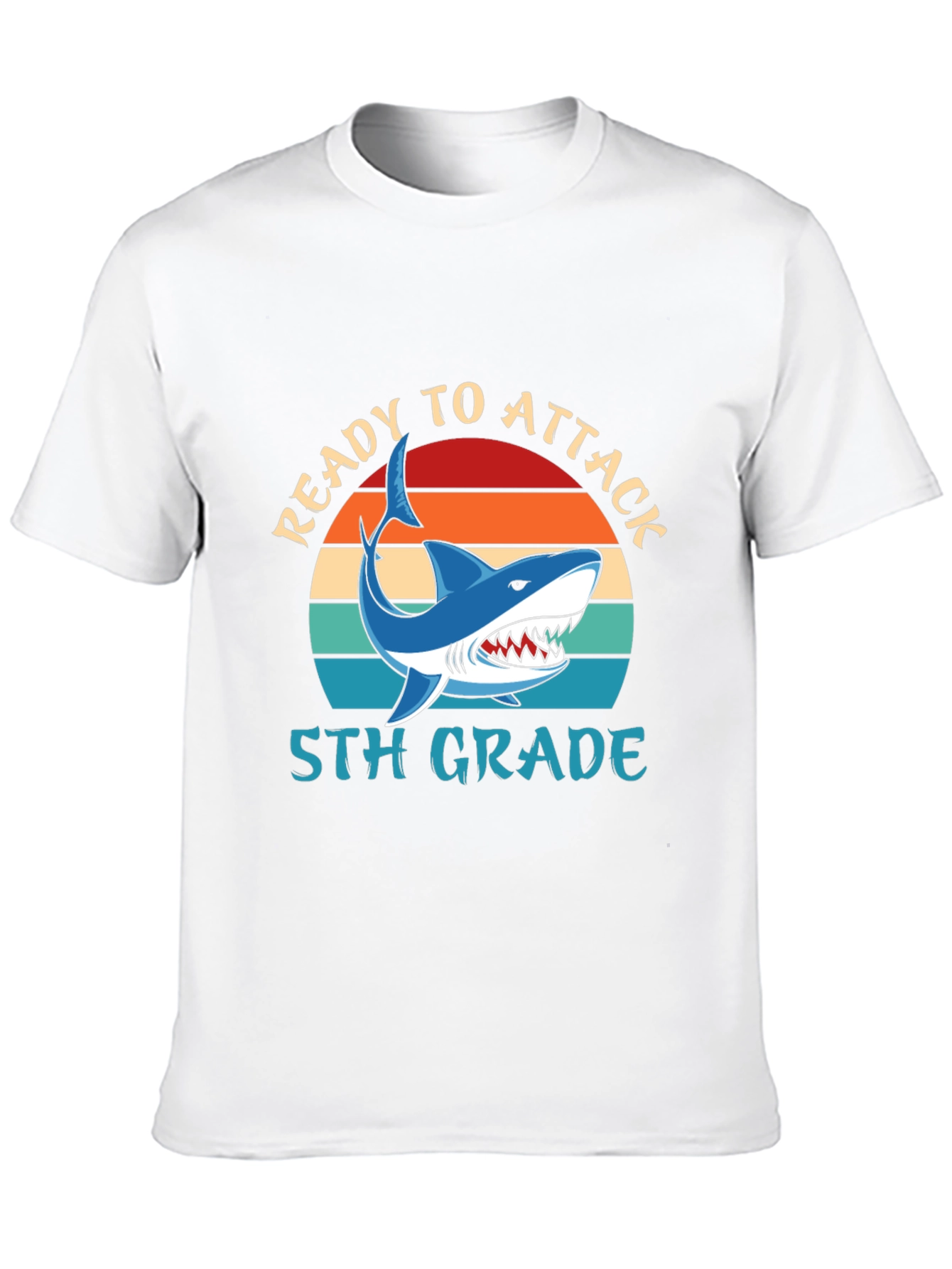 Ready to Attack 5th Grade Shark T-Shirt