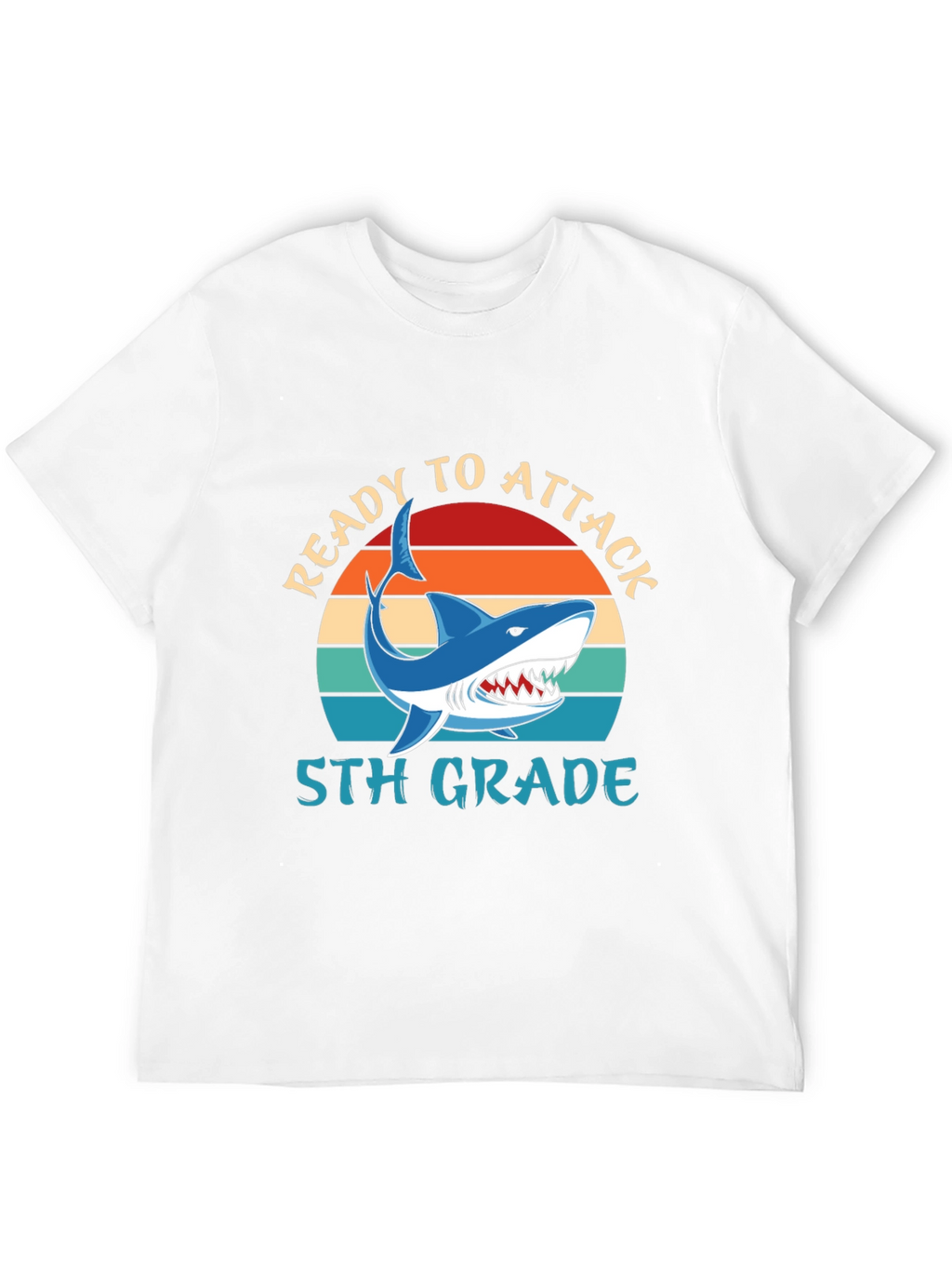 Ready to Attack 5th Grade Shark T-Shirt