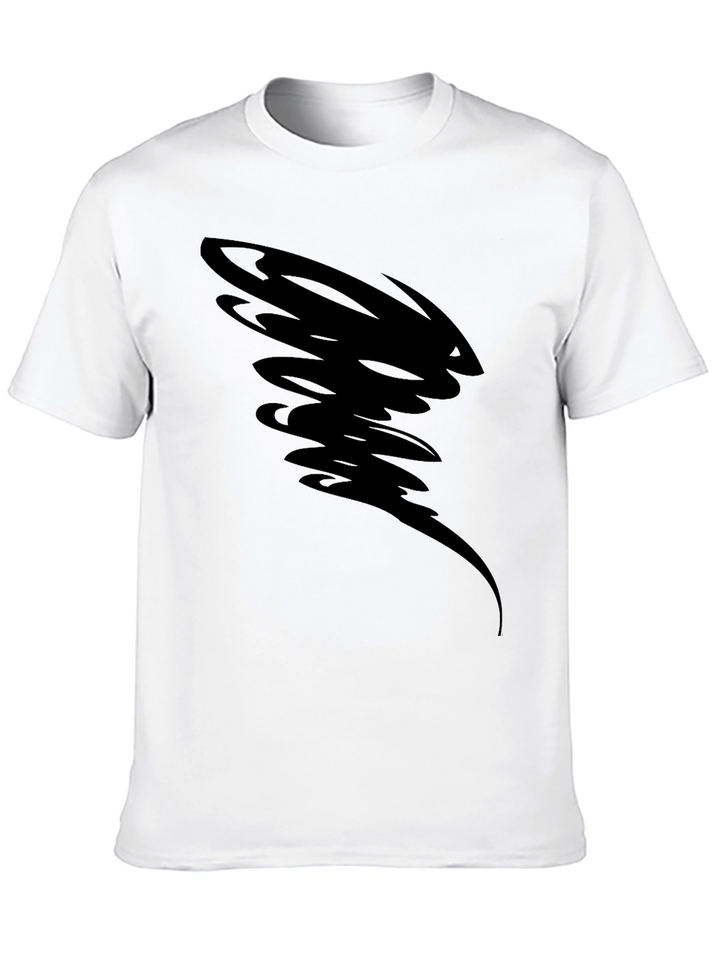Mens Black Tornado Graphic Tee - Casual Style