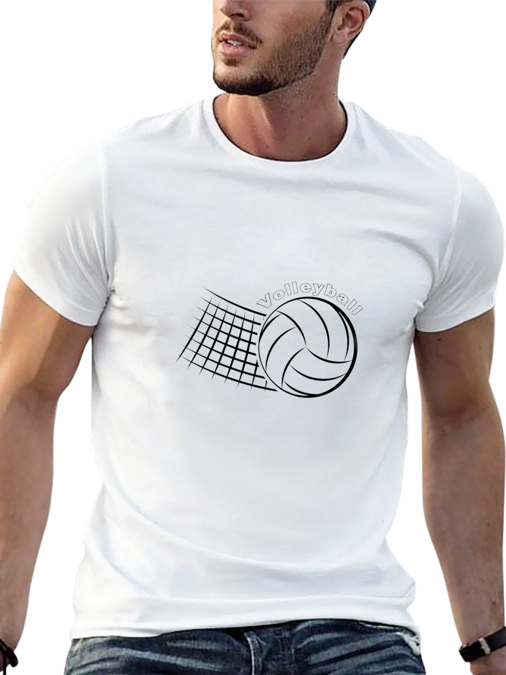 Volleyball Graphic Tee - Black