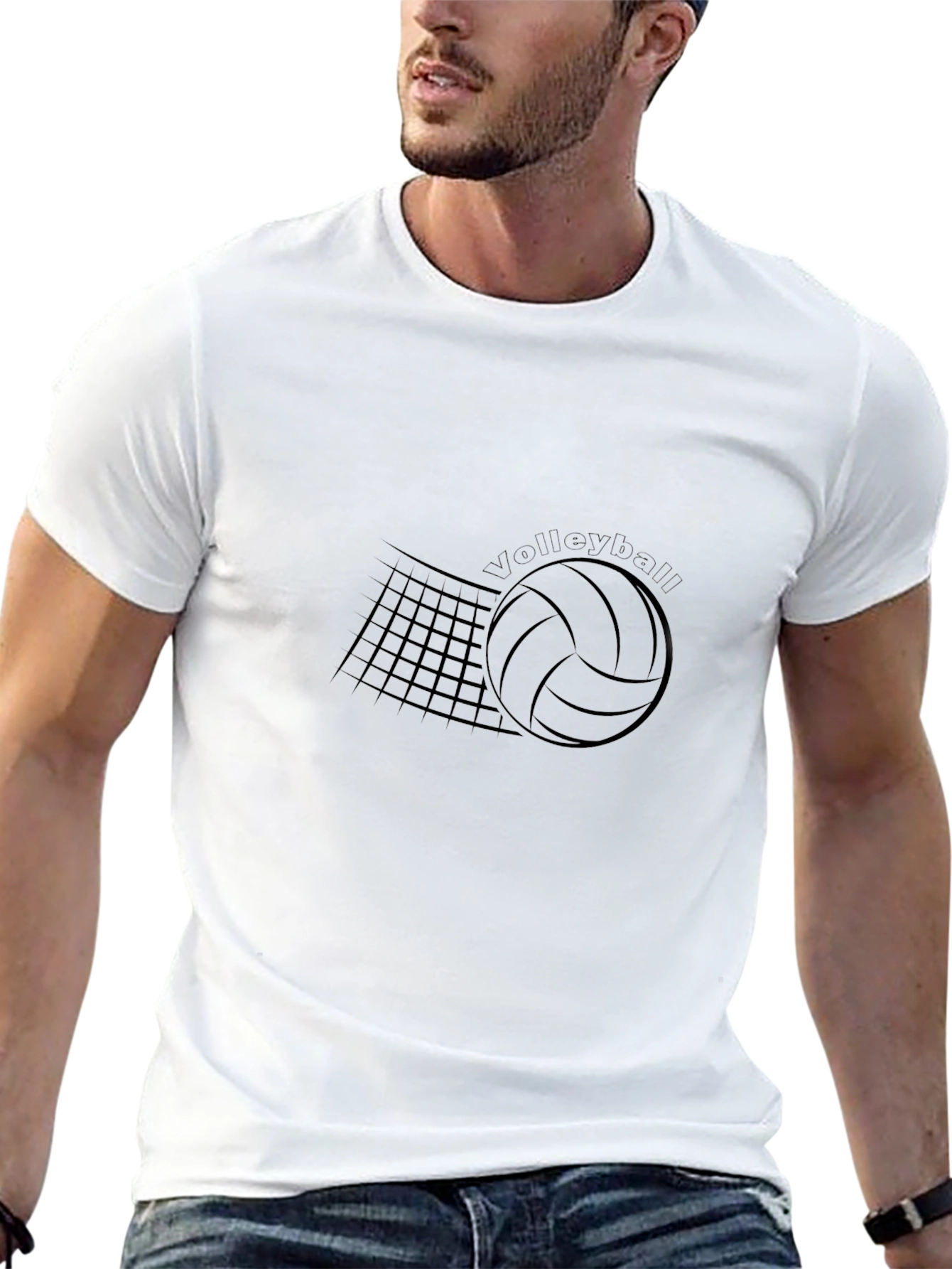 Volleyball Graphic Tee - Black