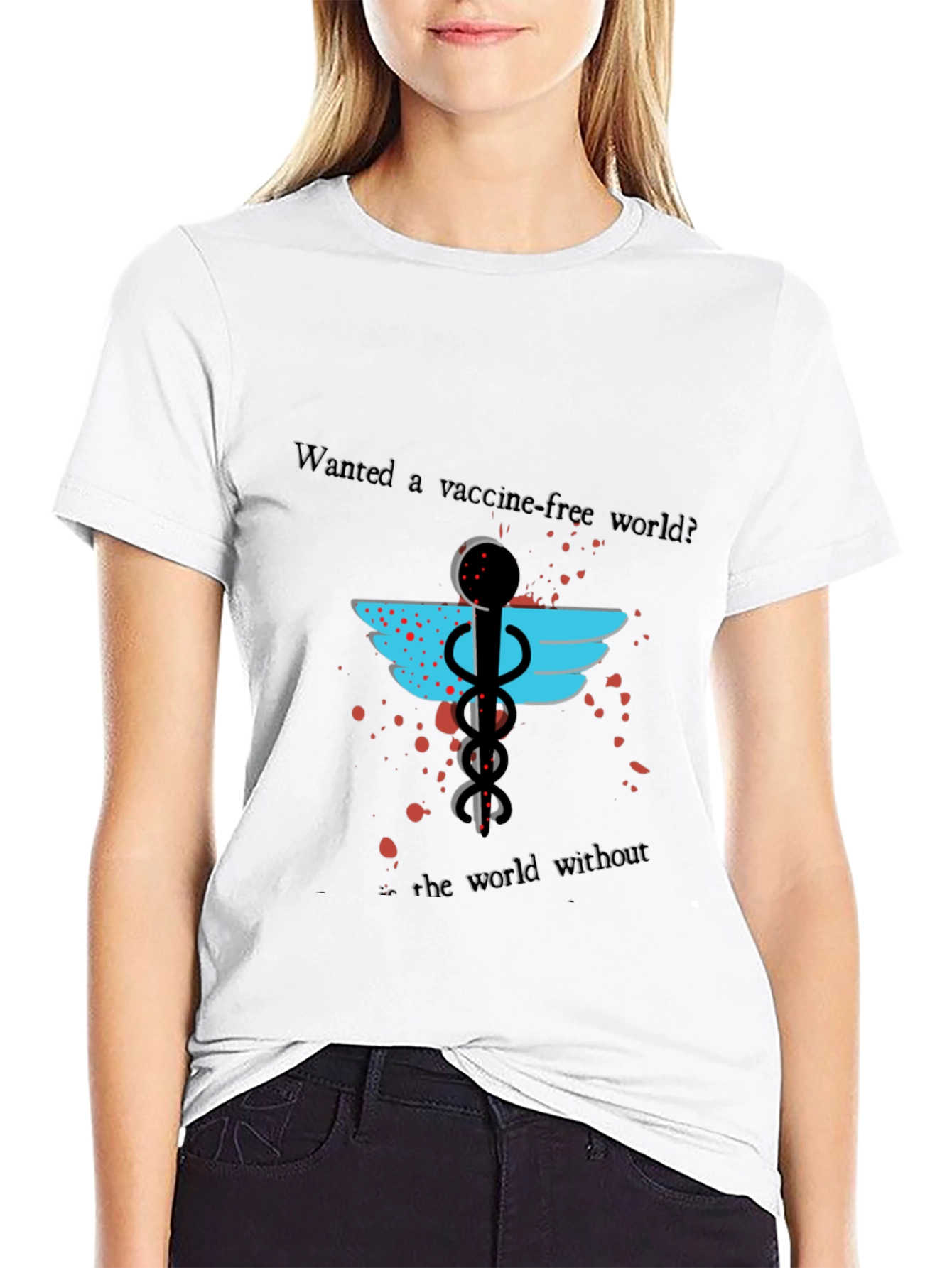 Vaccine-Free World T-Shirt: Anti-Vax Statement Tee