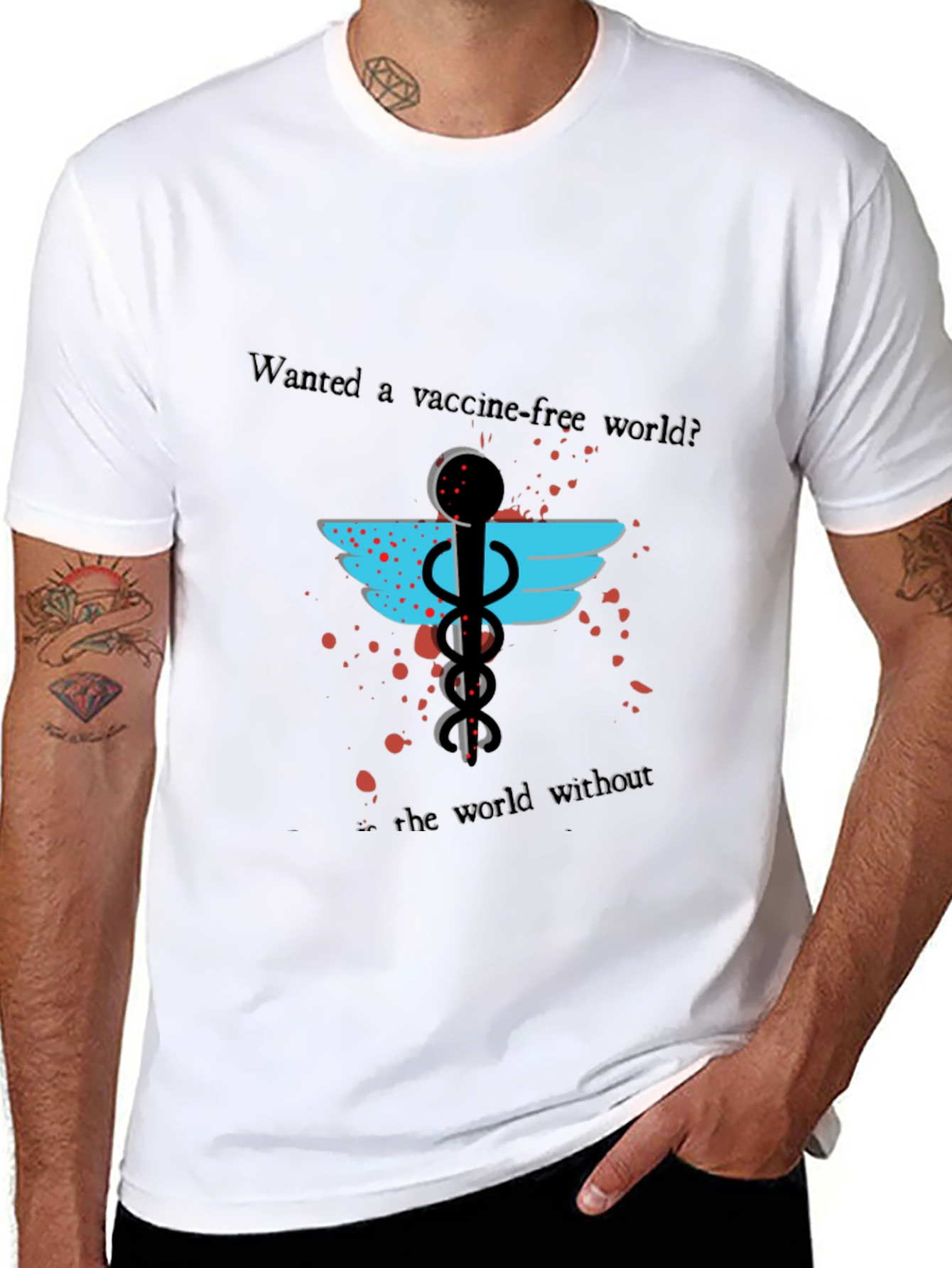 Vaccine-Free World T-Shirt: Anti-Vax Statement Tee